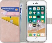 Apple iPhone SE (2022) Hoesje - My Style - Flex Wallet Serie - Kunstlederen Bookcase - Roze - Hoesje Geschikt Voor Apple iPhone SE (2022)