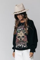 Colourful Rebel Rebels And Roses Trui  Grijs Dames - Loose Fit - Katoen - L