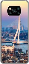 Geschikt voor Xiaomi Poco X3 Pro hoesje - Rotterdam - Skyline - Zonsondergang - Siliconen Telefoonhoesje