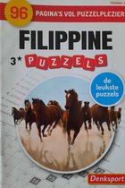 Denksport Filippine Puzzelboek 3 sterren - 96 puzzels paarden