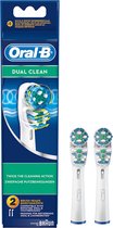 ORAL-B - Opzetborstels - Dual clean - Elektrische tandenborstel borsteltjes - 2 PACK