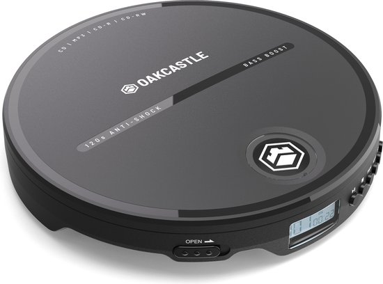 Oakcastle CD10 Draagbare CD Speler - Tot 7 uur - Inc. Bedrade Oortelefoon - AUX-aansluiting - Zwart — afbeelding 3