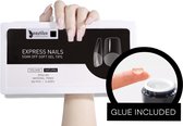 Natural Square - Gel Extension Kit met Gel Lijm + UV lamp - 520 Stuks -  Soft Gel Tips - Soak Off Tips Extension Kit - Gel X Nail Extention Kit - Gel X Nagels - Gel X Tips - Full C