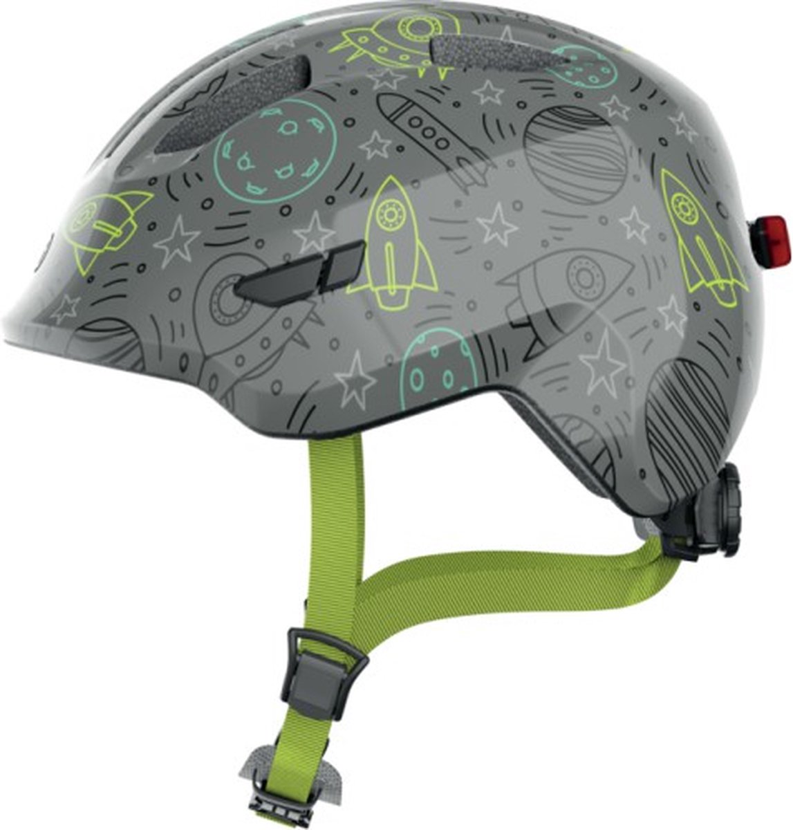 Abus Smiley 3.0 Led - Fietshelm - Kinderen Grey Space S (45 - 50 cm)
