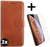 Fooniq Telefoonhoesje - Book Case - Geschikt Voor Apple IPhone Xs Max - Bruin