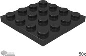LEGO Plaat 4x4, 3031 Zwart 50 stuks