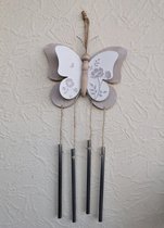 Boltze Home Windgong vlinder Herta 17xh42cm (1 stuk) assorti