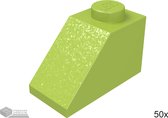 LEGO Dakpan 2x1, 3040 Lime 50 stuks