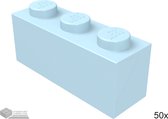 LEGO Bouwsteen 1 x 3, 3622 Fel lichtblauw 50 stuks