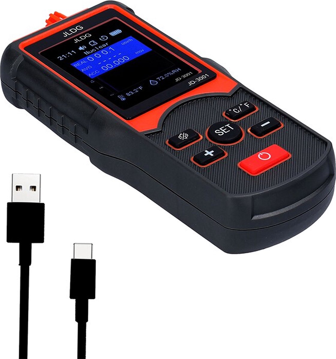 Geigerteller, radioactiviteit, stralingsmeter, herbruikbaar, Emf, USB