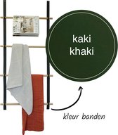 Wandladder 57cm  - Khaki Leer / rondhout |  by Handles and more & Woetwurm
