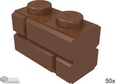 LEGO Baksteen 1x2, 98283 Roodbruin 50 stuks