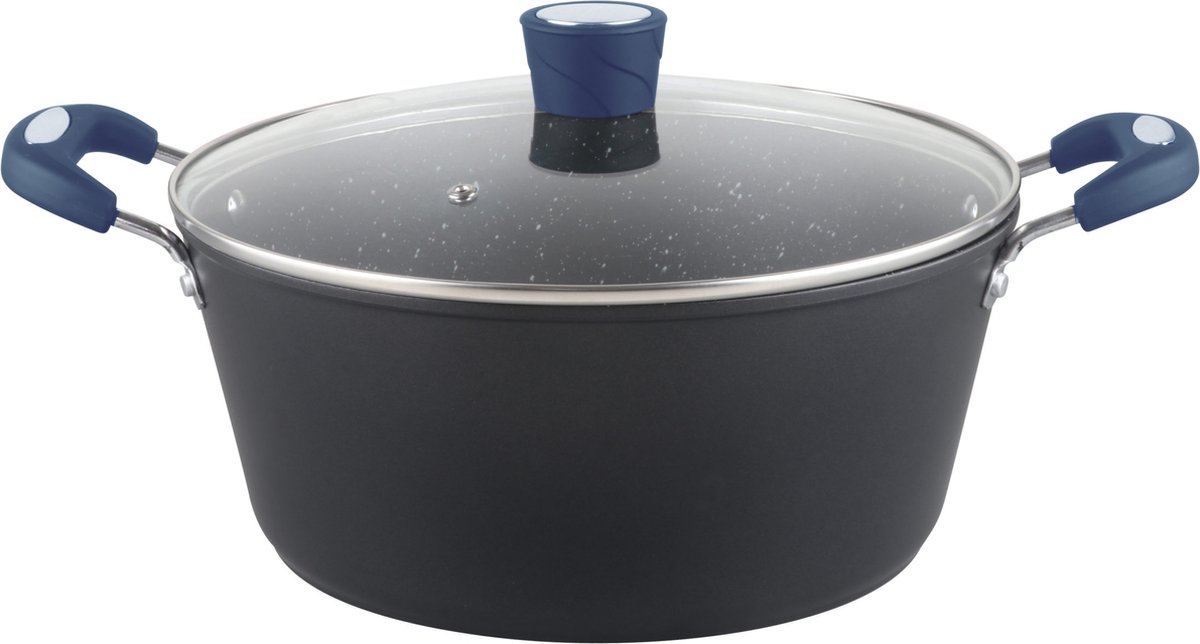 Millvado Rainbow Collection - Kookpan met Glazen Deksel - Ø 20cm Braadpan - Zachte Handgreep - 4.2L