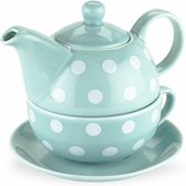 Addison Polka Dot Tea For One Set van Pinky Up - Blauw