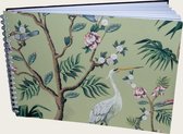 Luxe Schetsboek Tekenblok - A4 - 21x29,7cm - 140grams wit papier - Green Birds - Ringband - WireO