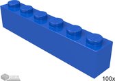 Lego Bouwsteen 1 x 6, 3009 Blauw 100 stuks