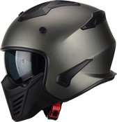 Vito Bruzano Jethelm - Motorhelm - Mat Titanium- Maat XL
