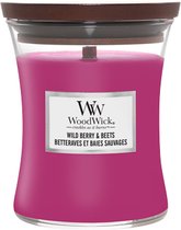 WoodWick Kaars Medium Wild Berry & Beets - 11 cm / ø 10 cm