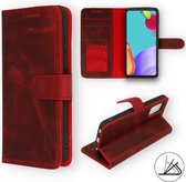 Samsung Galaxy S20 FE Rood - Handgemaakt Echt Lederen Portemonnee Book Case