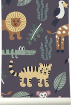 Roomblush - Behang Zoo - Paars - Vliesbehang - 200cm x 285cm