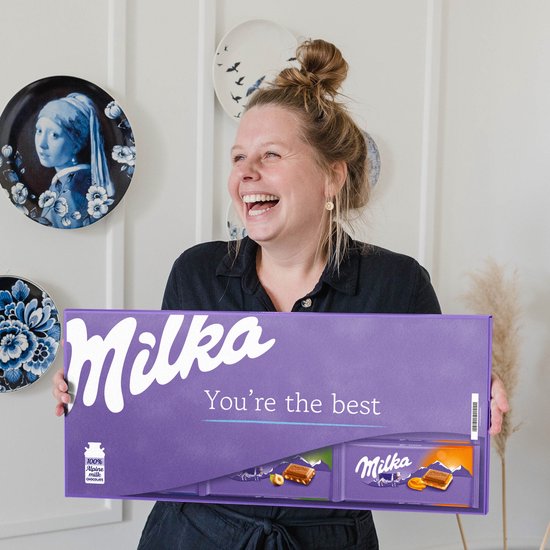 "You're the best" - Mega Milka 900 gram - Chocoladereep Cadeau - Chocolade