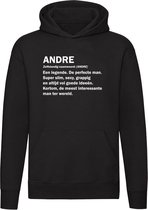 Andre | Unisex | Trui | Sweater | Hoodie | Capuchon | Zwart | Jongensnaam | Woordenboek | Encyclopedie | Verjaardag | Grappig | Cadeau