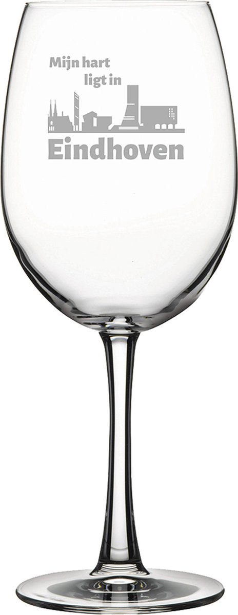 Gegraveerde Rode wijnglas 46cl Eindhoven