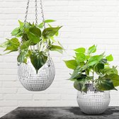 Ravan Discobal Bloempot - Retro Plantenhanger - Plantenbak Disco - Hangplant - Binnen en Buiten - 20 cm