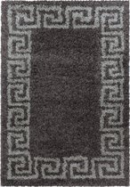 Tapis de salon Shaggy Design à antique bordure Taupe