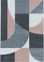 Woonkamer vloerkleed Laagpolig vloerkleed abstract patroon zacht postcode Pink Pile