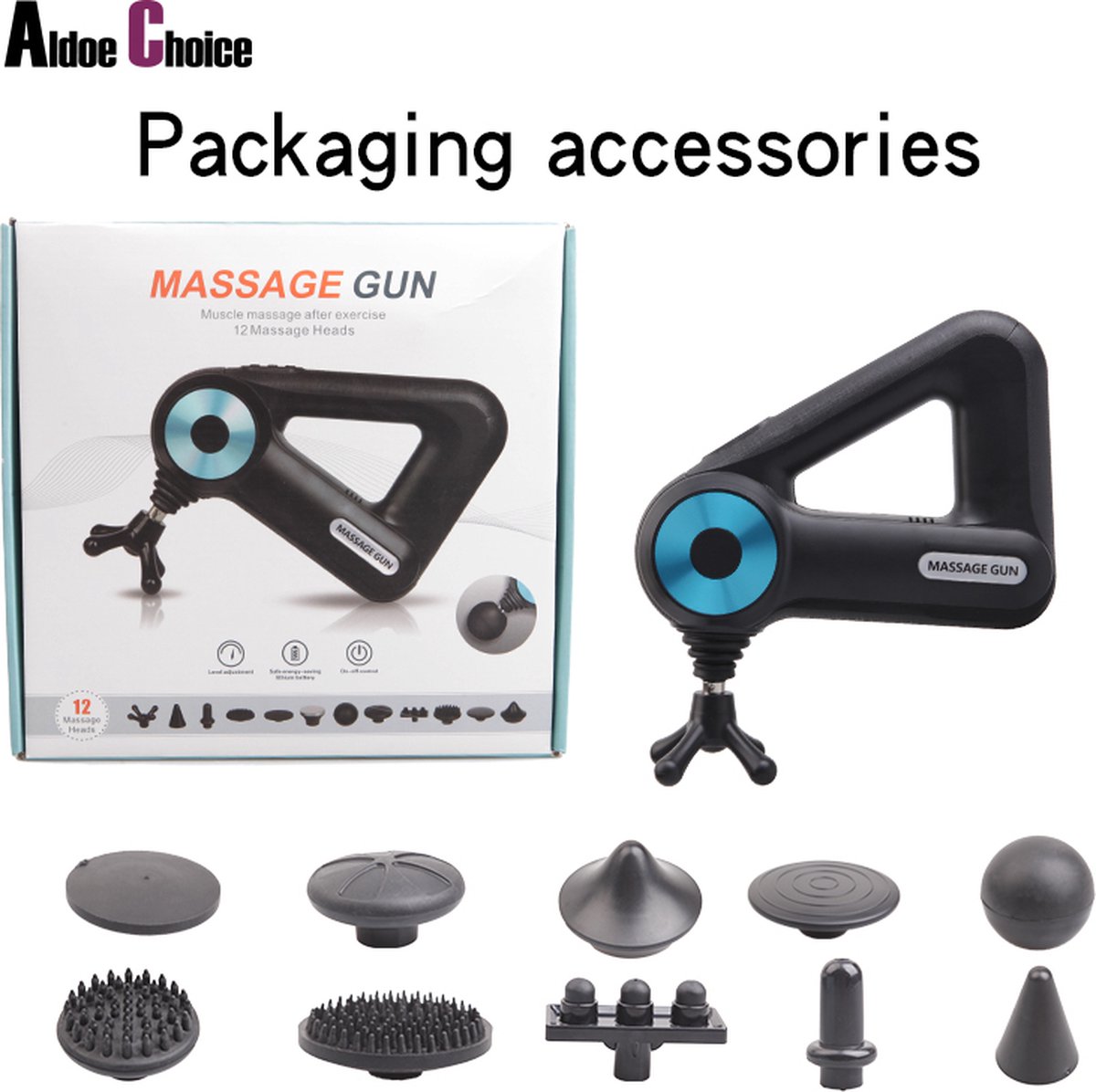Dreaver - Massage Gun - Professioneel Massage Apparaat - Massage Pistool - Spier Massage - Sport Massage - 12 Mondstukken