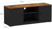 A.T. Shop  Tv-meubel met verstelbare planken vintage bruin-zwart | LIEDMIEK