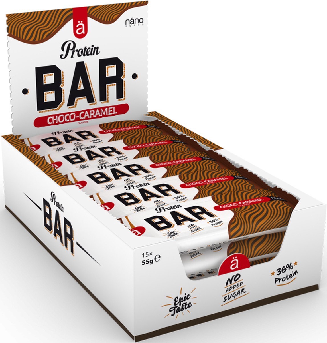 Goedkoopste Nano Protein Bar - Chocolate Caramel (15 x 55g