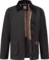 MGO Heren Wax Jacket Boris - Waterafstotende zomer outdoor jas - Bruin - Maat L