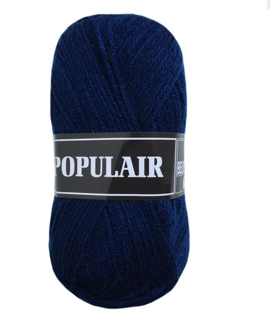 Beijer BV Populair acryl garen - donker blauw (18) - 20 bollen