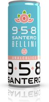 Santero 958 non alcohol Bellini can 0,25 0.0% (tray van 4 stuks)