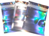 Seal Verpakkingszakjes 20 x 14 cm - 100stuks - helder transparante gripzak / metallic aluminium folie Hersluitbare en / of sealbaar zakjes Grip Druksluiting Sealzakjes Zip-Lock zakjes