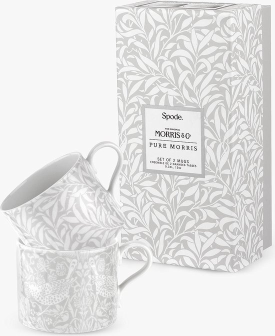 Morris & Co - William Morris Pure Morris by Spode - Set van twee bekers in geschenkdoos