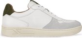 Mistral - Heren Sneakers - Leer - Lugano Coda - WIT/khaki/khaki - maat 46