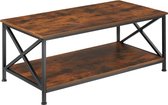 tectake -Table basse Pittsburgh marron foncé industriel - 100 x 55 x 45,5 cm - 404437