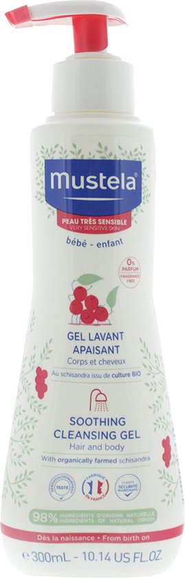 Mustela Bébé Peau Très Sensible Eau Nettoyange Apaisante, 300 ml