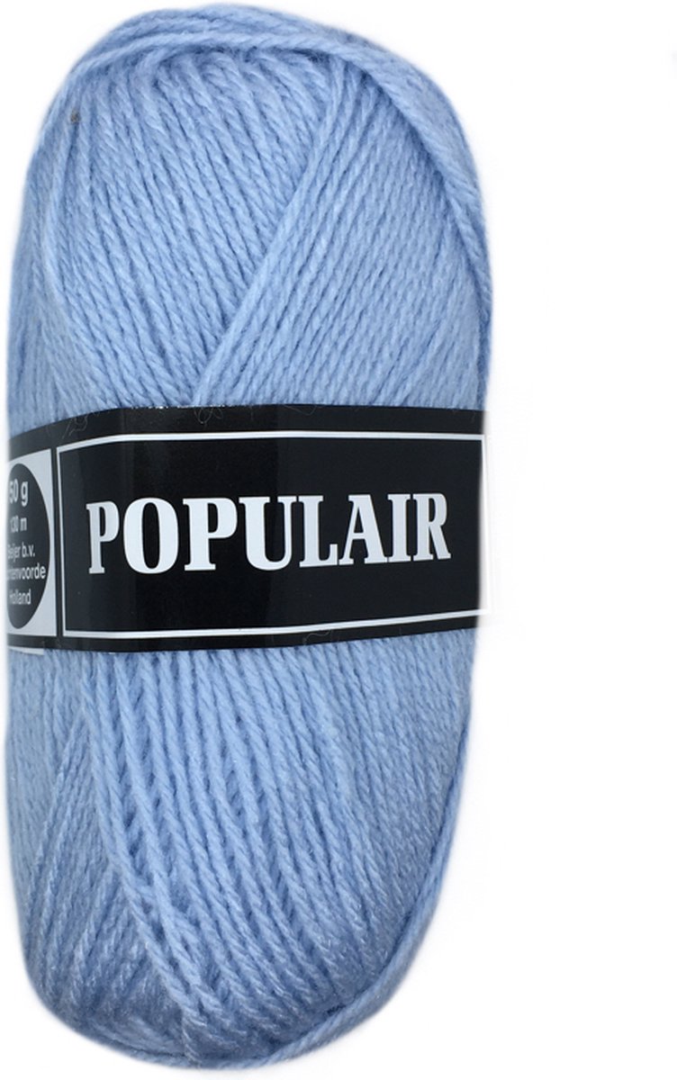Beijer BV Populair acryl garen - heel licht blauw (03) - pendikte 3,5 a 4 - 1 bol