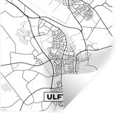Muurstickers - Sticker Folie - Ulft - Stadskaart - Plattegrond - Nederland - Kaart - Zwart Wit - 80x80 cm - Plakfolie - Muurstickers Kinderkamer - Zelfklevend Behang - Zelfklevend behangpapier - Stickerfolie