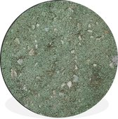 WallCircle - Wandcirkel - Muurcirkel - Kiezelstenen - Groen - Steen - Aluminium - Dibond - ⌀ 90 cm - Binnen en Buiten