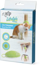 AFP Lifestyle 4 Pets – 2 in 1 Katten Groomer hoek – Hoekborstel zelf – Kat borstel – Inclusief Catnip