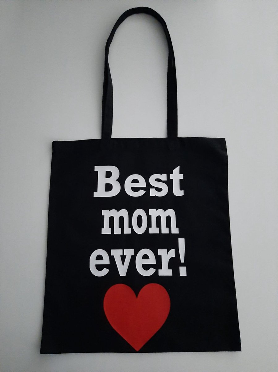 Best mom - Bedrukte tas - Katoenen tas - Shopper - Bedrukte tassen - Shopping bag - Moederdag kado