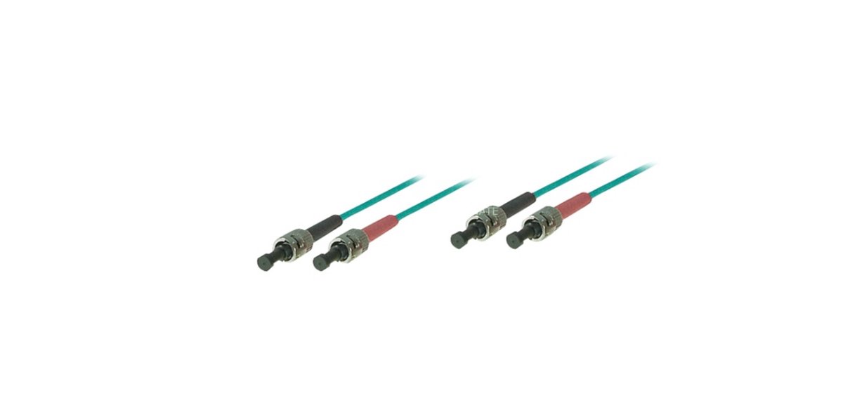 Alcasa - Glasvezel kabel 0,5 m OM3 - Vergulde contacten - Blauw