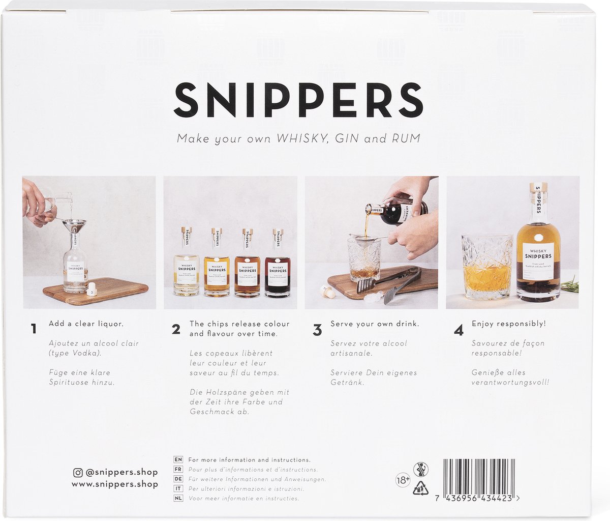 Coffret Cadeau Snippers Barbe Et Whisky Transparent - Accessoire