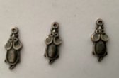 metalen hangertje/ornamenten - 5 stuks - antiek koper