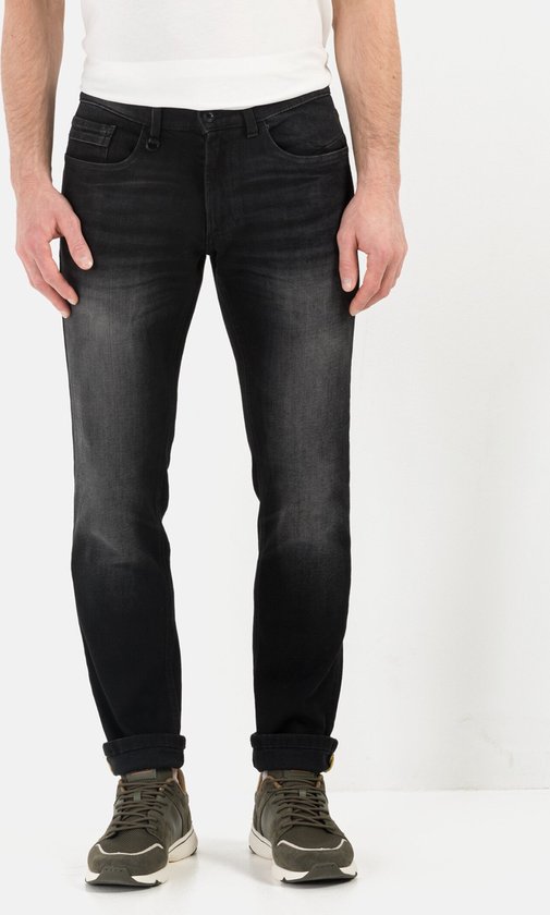 camel active Slim Fit fleXXXactive® 5-Pocket Jeans - Maat menswear-36/36 - Donkergrijs